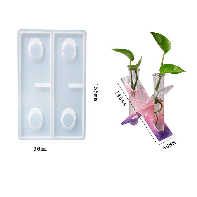 My Store Silicon Mould X Shaped Test Tube Planter Mould