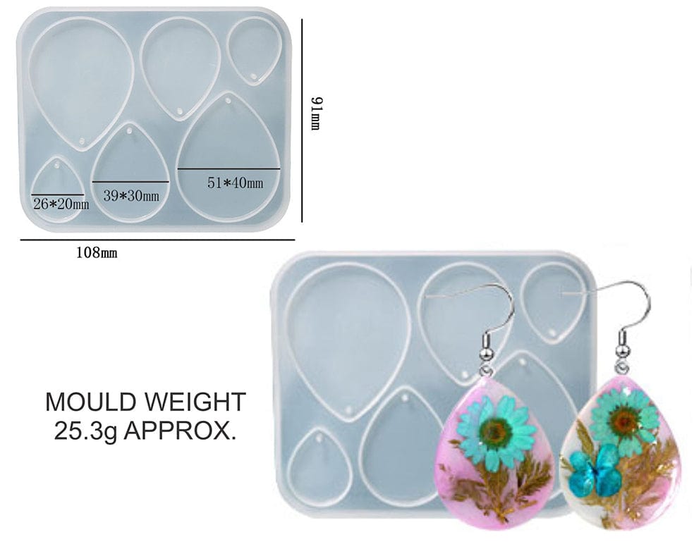 My Store Silicon Mould 6 IN 1 DROP JEWELLERY & KEYCHAIN MOULD