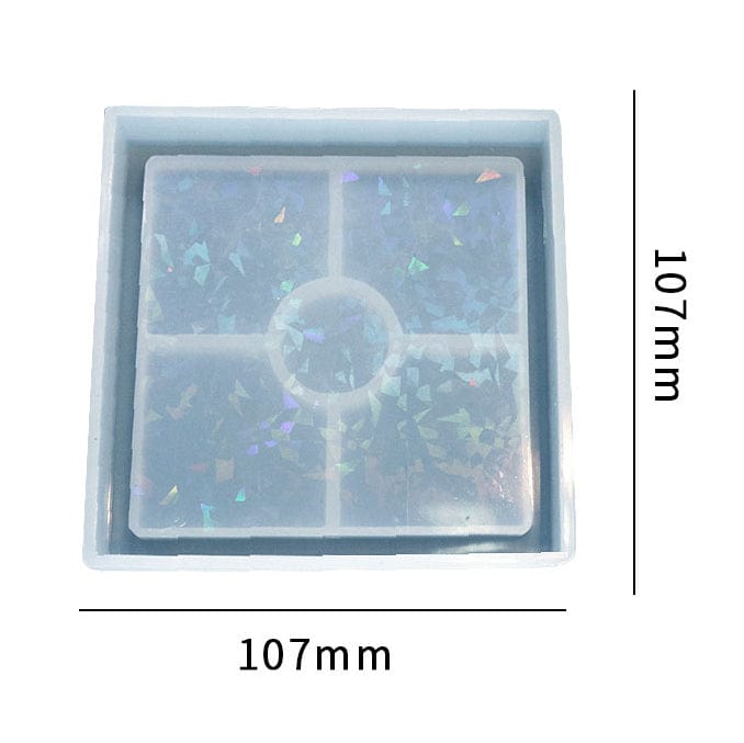 Holographic Square Trinklet Coaster Mould