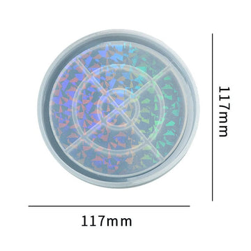 Holographic Big Round Trinklet Coaster Mould