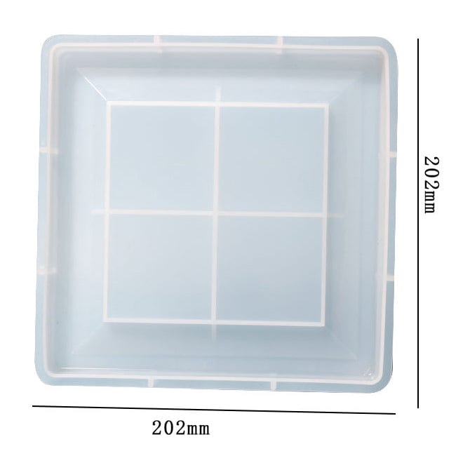 My Store Silicon Mould Square Photo Frame Mould & Coaster With Angular Boundary Mould
