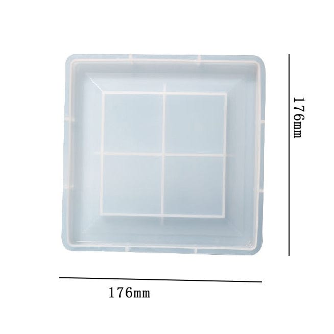 My Store Silicon Mould Square Photo Frame & Coaster With Angular Boundry