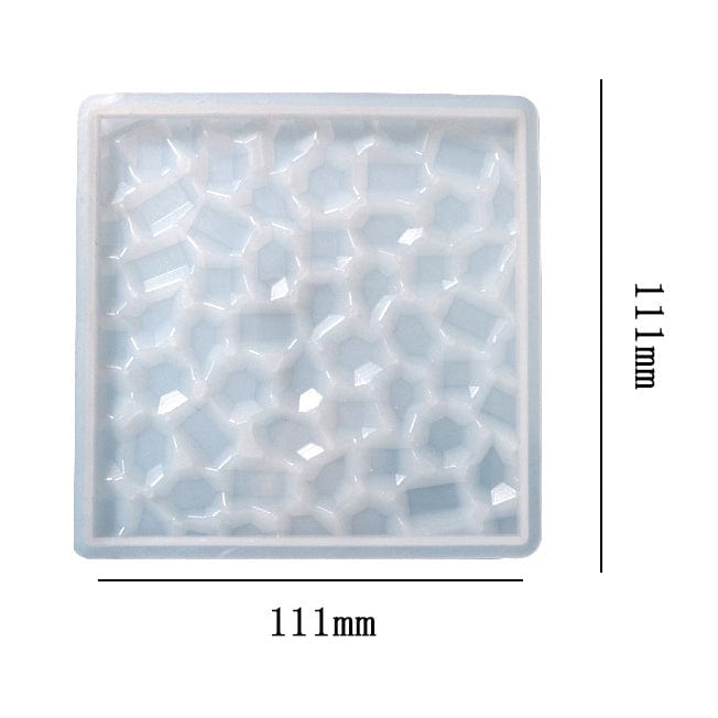 My Store Silicon Mould Square Mosaic Texture Coaster Mould