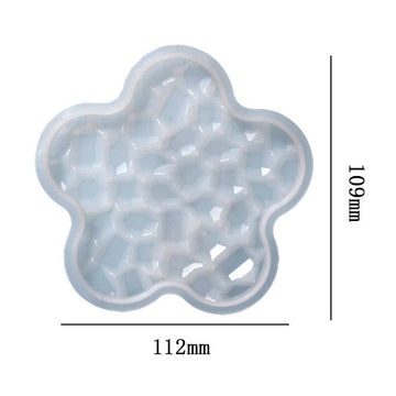 Flower Shaped Mosaic Texture Coaster Mould