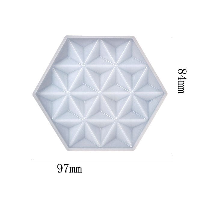 Hexagon With 3D 6 Corner Infinity Star Coaster Mould