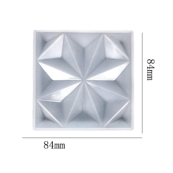 Square With 3D 8 Corner Star Coaster Mould