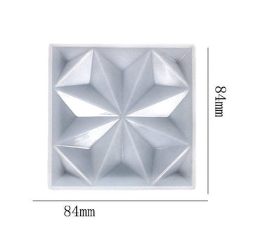 Square With 3D 8 Corner Star Coaster Mould