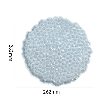 My Store Silicon Mould 10" Round Agate Mosaic Texture Tray Mould