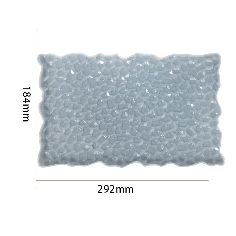 My Store Silicon Mould 7.5" X 12" Rectangle Agate Mosaic Texture Tray Mould
