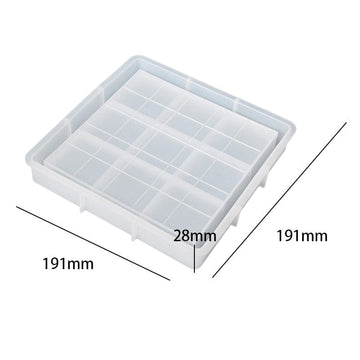 Square Chess Board Texture Trinklet Tray Mould