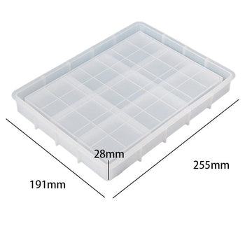 Rectangle Chess Board Texture Trinklet Tray Mould