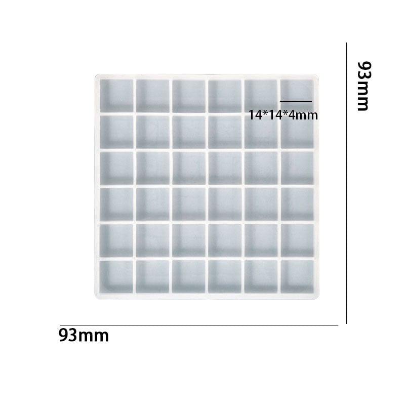 36 Cavity Square Mosaic Mould For Recasting & Lippan Art