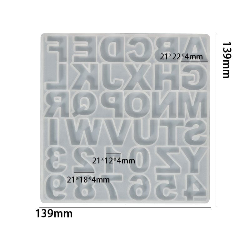 36 Cavity Abcd Alphabet Mosaic Mould For Recasting & Lippan Art