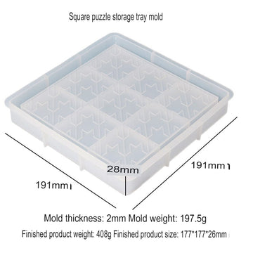 My Store Silicon Mould Square Wave Design Storage Tray Mould