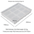 My Store Silicon Mould Rectangle Checkered (Katli) Design Storage Tray Mould
