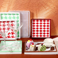 My Store Silicon Mould Rectangle Checkered (Katli) Design Storage Tray Mould