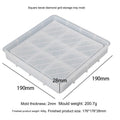 My Store Silicon Mould Square Checkered (Katli) Design Storage Tray Mould