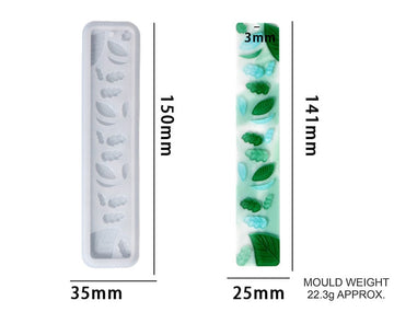 My Store Silicon Mould LEAF BOOKMARK MOULD