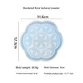 My Store Silicon Mould Flower Textured Coaster With Boundry Mould
