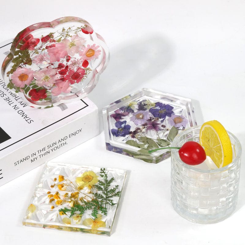 My Store Silicon Mould Square Textured Coaster Mould