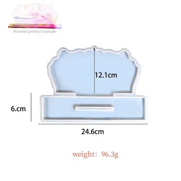My Store Silicon Mould Agate Photo Frame & Display With Stand Design No: 2
