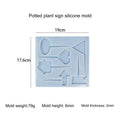 My Store Silicon Mould 6 Cavity Sign Board & Cake Topper Mould