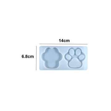My Store Silicon Mould 2 Cavity Paw Keychain ,Pendant & Clip Mould