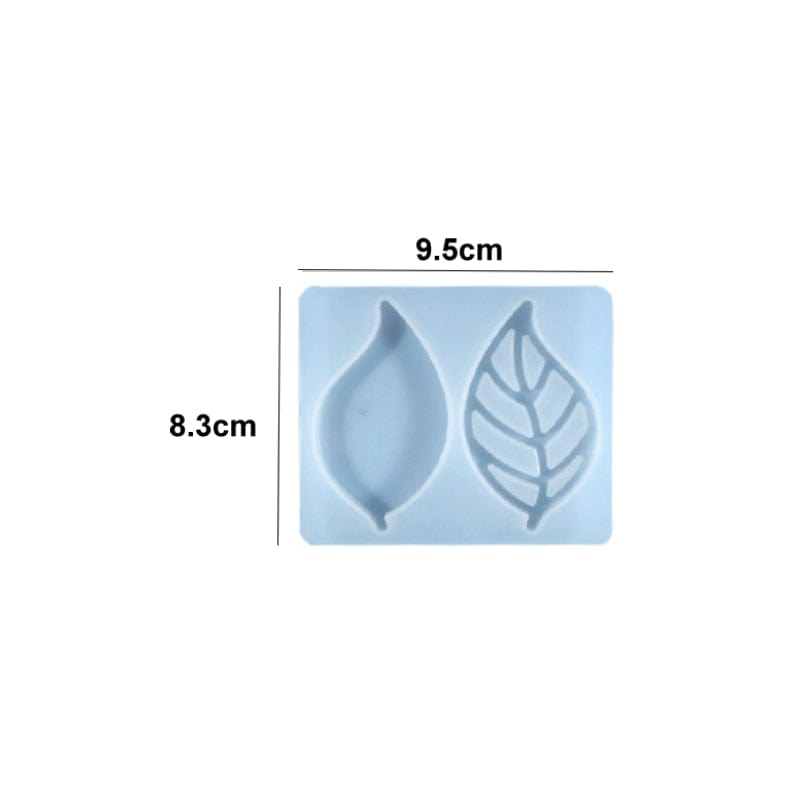 My Store Silicon Mould 2 Cavity Leaf  Keychain ,Pendant & Clip Mould