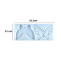 My Store Silicon Mould 2 Cavity Butterfly Keychain ,Pendant & Clip Mould