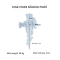 My Store Silicon Mould Cross With Rose Silicon Mould