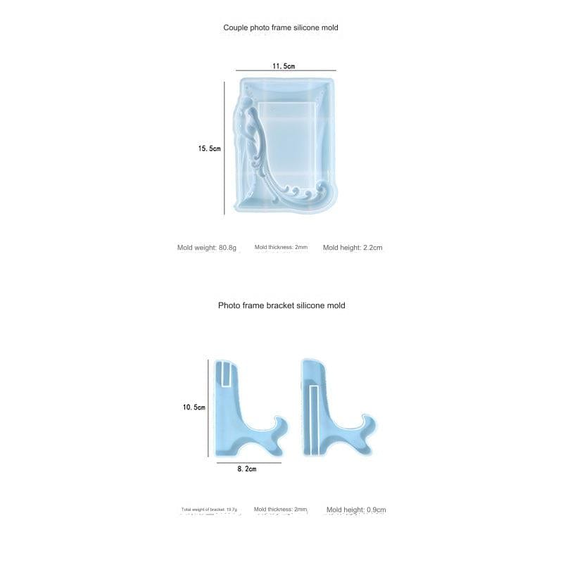 My Store Silicon Mould Couple Photo Frame With Stand Mould