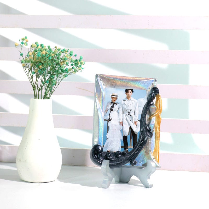 My Store Silicon Mould Couple Photo Frame With Stand Mould