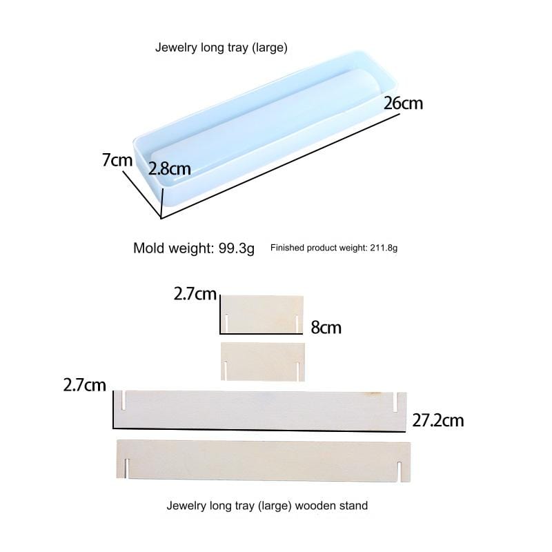 My Store Silicon Mould 10" Long Jewellery Tray Mould