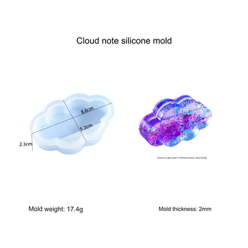 Cloud Shaped Note , Card & Paper Weight Mould