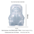 My Store Silicon Mould Sitting Bear With Heart Candle Mould