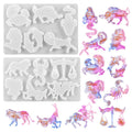 My Store Silicon Mould 2 in 1 (Total 12 Cavity) Zodiac Sign Pendant & Key chain Mould