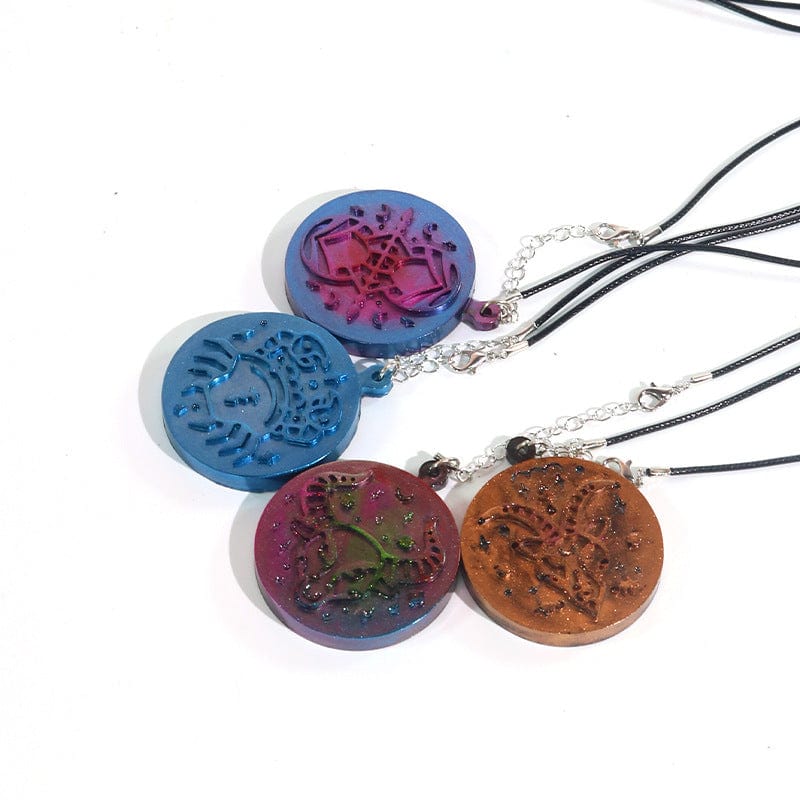 My Store Silicon Mould 12 Cavity Zodiac Sign Keychain & Pendant Jewellery Mould