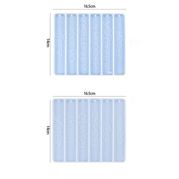 My Store Silicon Mould Set Of 2 (Total 12 Cavity) Zodiac Sign Book Mark Mould