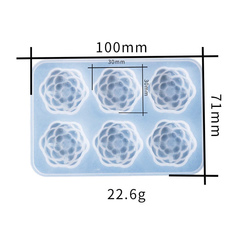 6 Cavity 3D Flower Mould