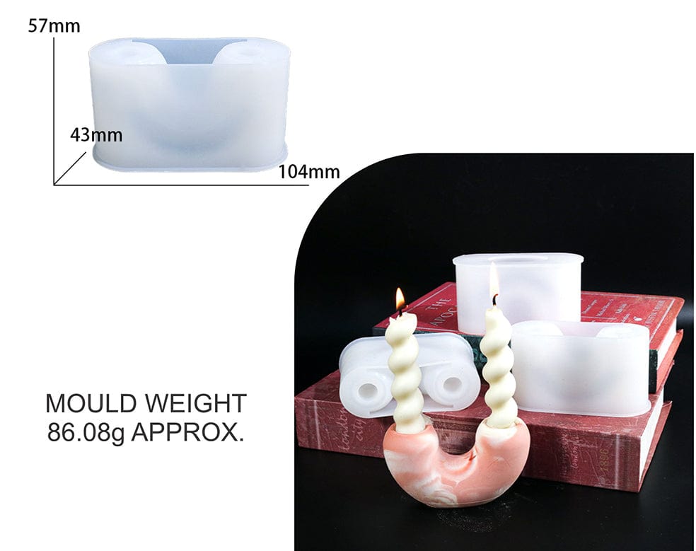 My Store Silicon Mould U-SHAPED CANDLE HOLDER MOULD