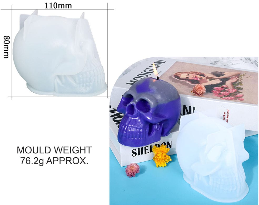 My Store Silicon Mould SKULL CANDLE MOULD