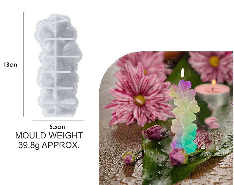 My Store Silicon Mould 4 LEAF FLOWER CANDLE MOULD