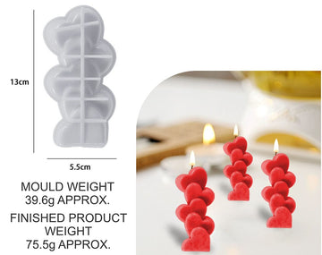 My Store Silicon Mould 5-LINK LOVE CANDLE MOULD