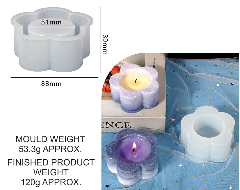 My Store Silicon Mould PLUM BLOSSOM T-LIGHT HOLDER MOULD