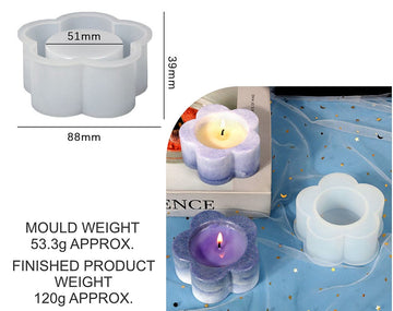 My Store Silicon Mould PLUM BLOSSOM T-LIGHT HOLDER MOULD