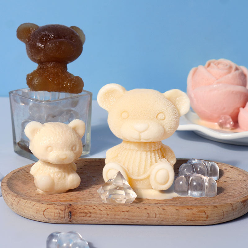 My Store Silicon Mould Small Sitting Ice Bear Candle Mould