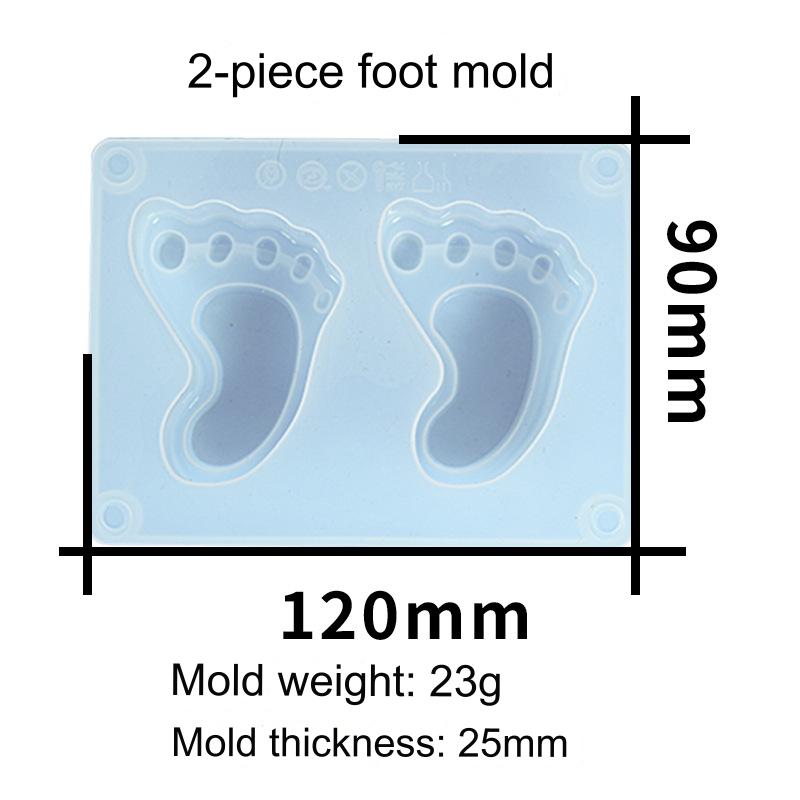 My Store Silicon Mould 2 Cavity Foot Mould