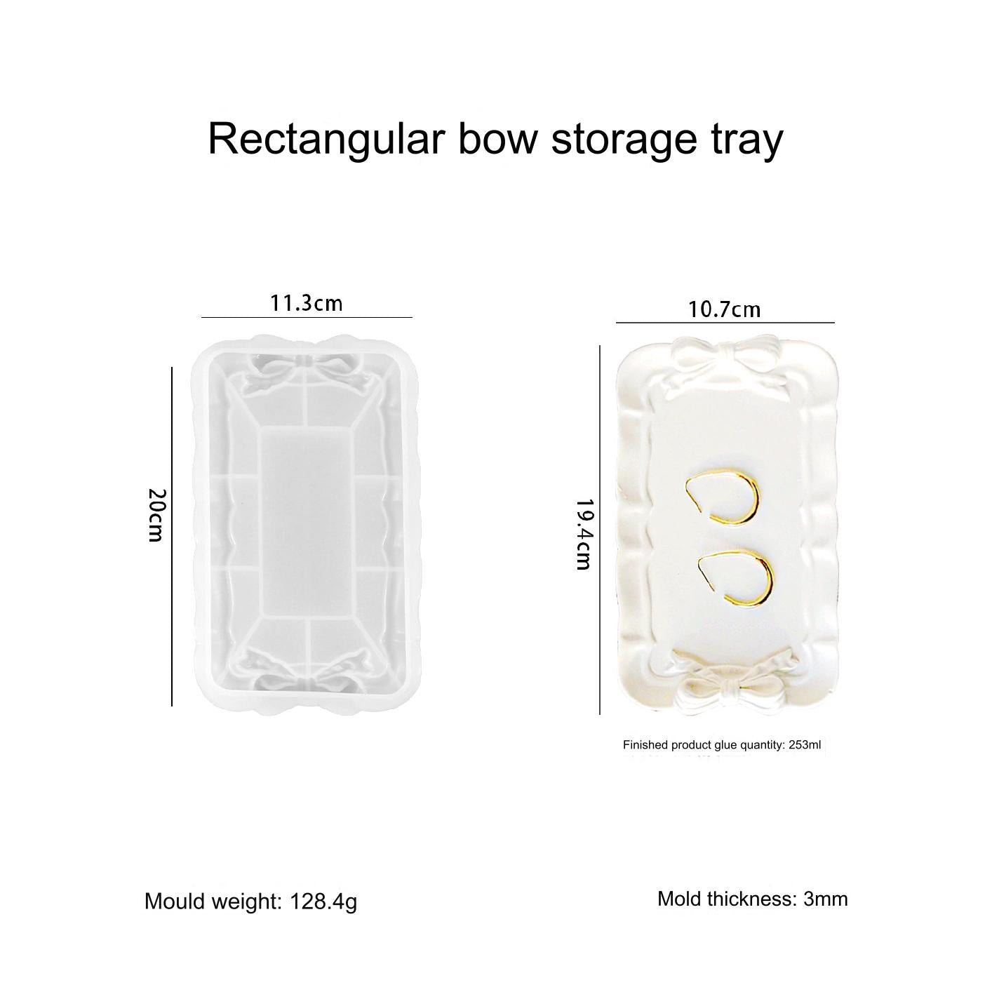 My Store Silicon Mould Rectangle Box Storage Tray