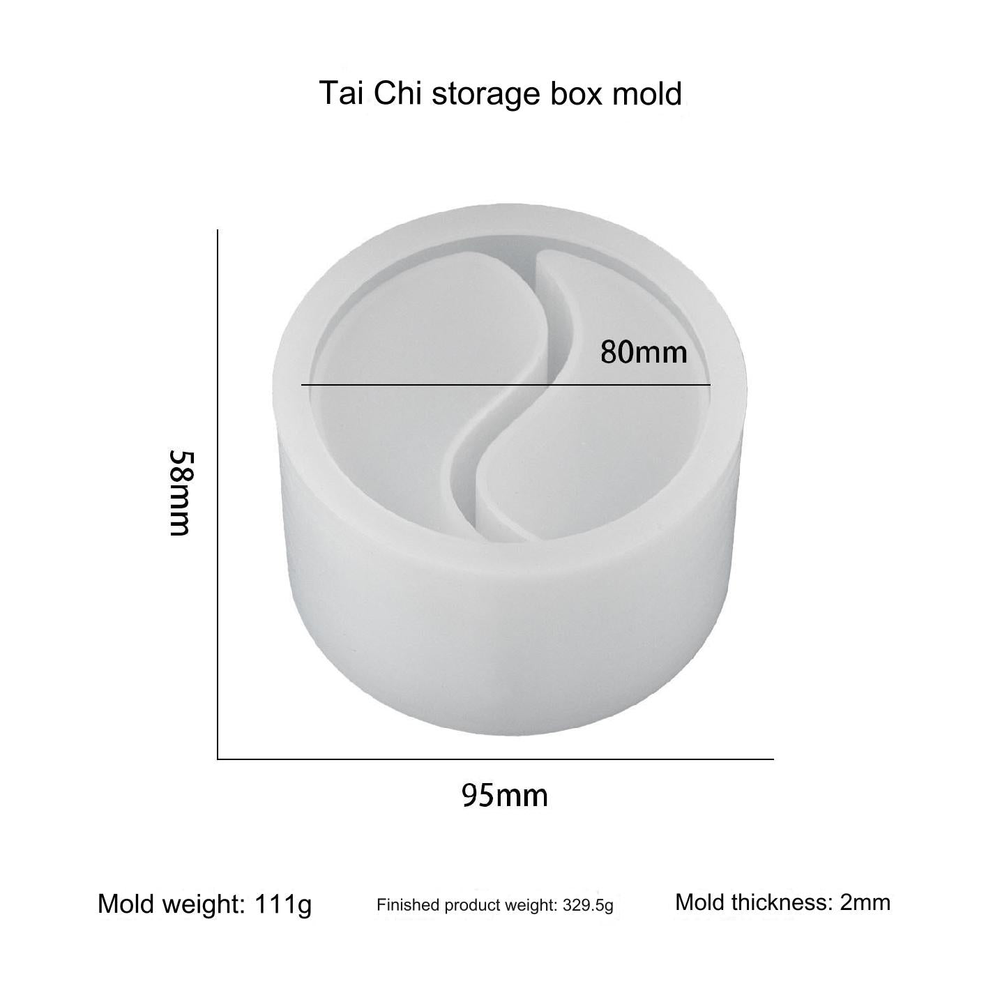 My Store Silicon Mould Tai Chi (Feng Shui) Bowl & Candle Mould