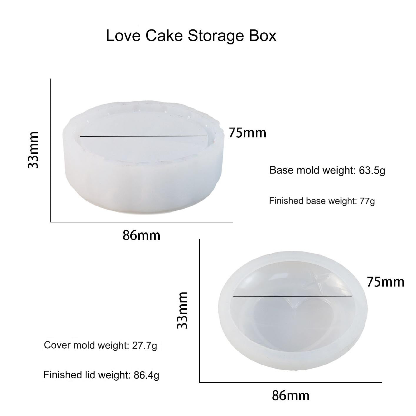 My Store Silicon Mould Love Cake Storage Box Mould